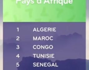 solution top 7 niveau 75 – payes d’Afrique ?