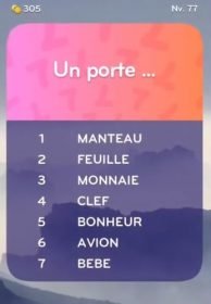 solution top 7 niveau 77