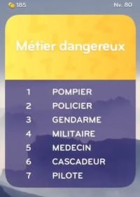 solution top 7 niveau 80