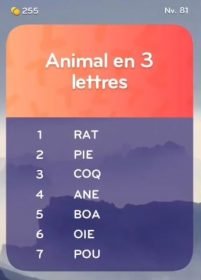 solution top 7 niveau 81