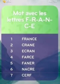 solution top 7 niveau 94