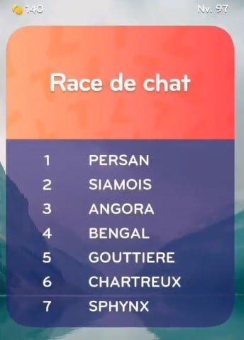 Solution Top 7 Niveau 97 Race De Chat Android Iphone