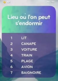 solution top 7 niveau 98