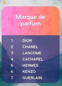 solution top 7 niveau 99