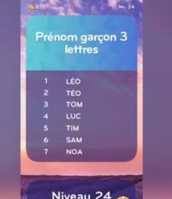 solution top 7 niveau 24