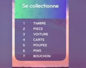 solution top 7 niveau 26 – se collectionne ?