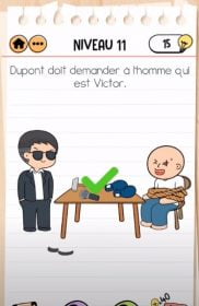 solution Brain Test 2 agent dupont NIVEAU 11