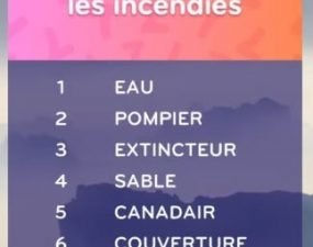 solution top 7 niveau 221 – C’est utile contre les Incendies ?