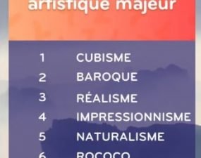 solution top 7 niveau 222 – Mouvement Artistique Majeur ?