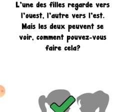 solution Trick Me Niveau 10 – l’une des filles regarde vers l’ouest