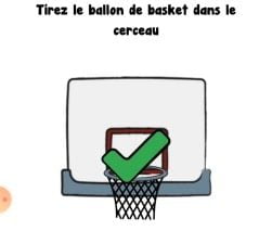 solution Trick Me Niveau 2 – tirez le ballon de basket dans le cerceau ?