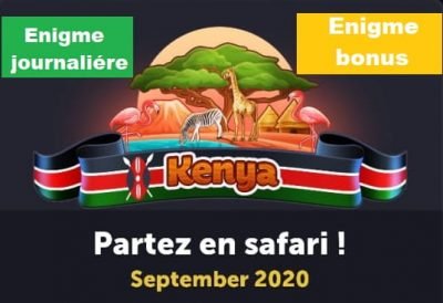 4 images 1 mot kenya enigme journaliere Septembre 2020