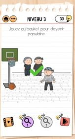 solution Brain Test 2 comment s'évader NIVEAU 3